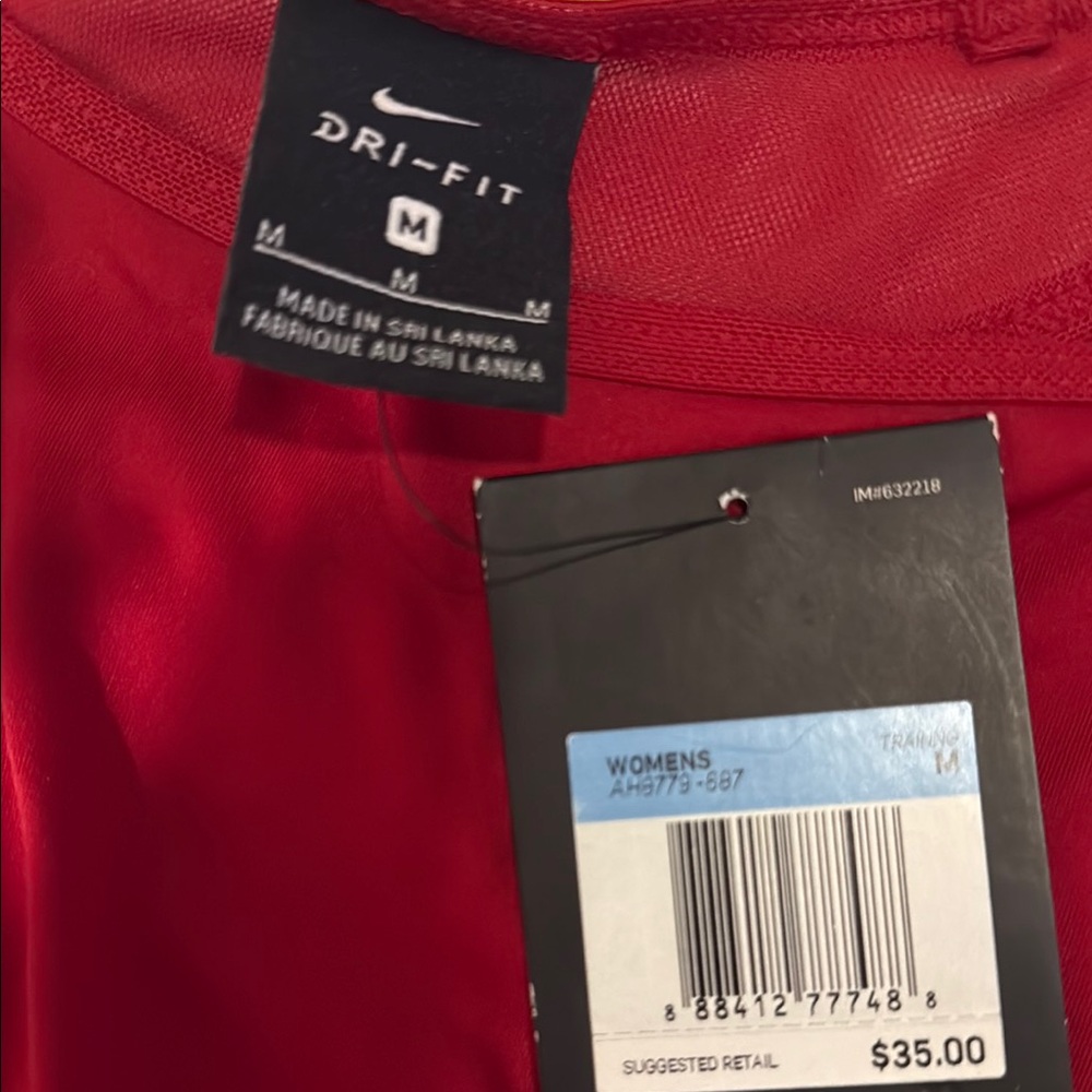 Nike Red and Black Sports Bra High-Neck Performance - NEVER WORN - Picture 3 of 4